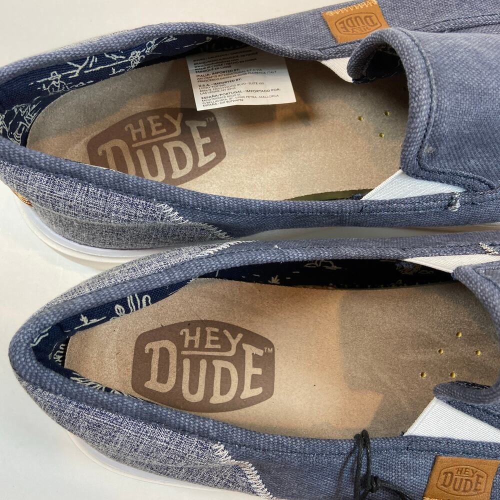 Hey Dude Sunapee M Craft Navy Slip On Casual Shoes Mens Size 14 - Picture 7 of 11